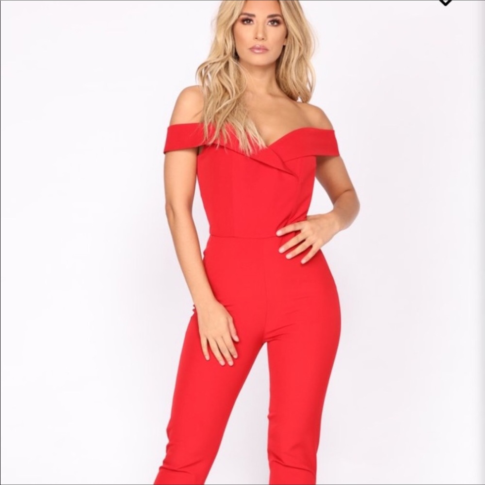Fashion Nova Off the Shoulder Jumpsuit